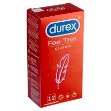 Durex Feel Thin Classic prezervatívy 12 ks