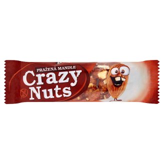 Druid Crazy Nuts Tyčinka s praženými mandľami polomáčaná v mliečnej čokoláde 30 g