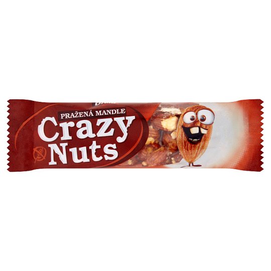 Druid Crazy Nuts Tyčinka s praženými mandľami polomáčaná v mliečnej čokoláde 30 g