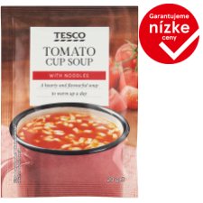 Tesco Tomato Cup Soup with Noodles 20 g