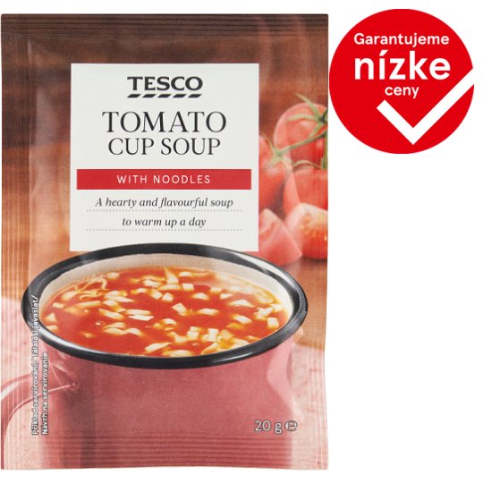 Tesco Tomato Cup Soup with Noodles 20 g Tesco Groceries