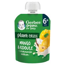 GERBER Organic Fruit Bag Mango and Quince with Coconut Milk 80 g