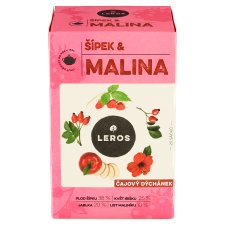 Leros Čajová chvíľka šípka & malina 20 x 2 g (40 g)