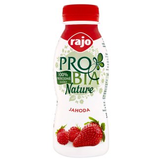 Rajo Probia Nature Jahoda jogurtový nápoj 330 g