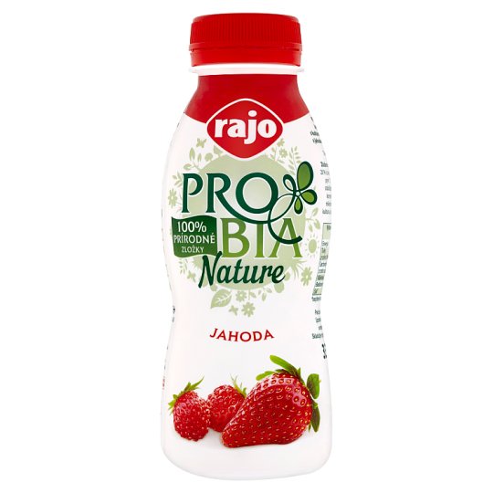 Rajo Probia Nature Jahoda jogurtový nápoj 330 g