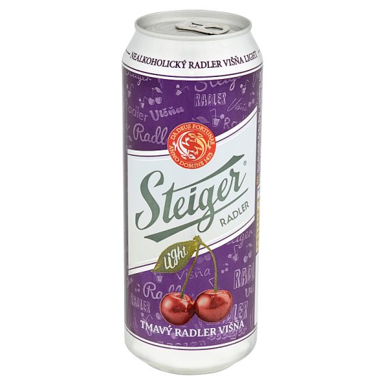 Steiger Radler višňa tmavé nealko light 0,5 l