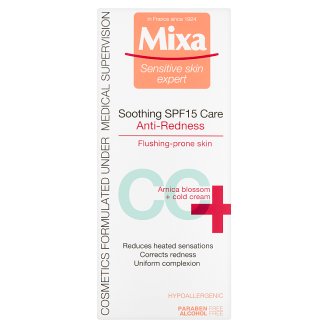 Mixa Sensitive Skin Expert CC+ upokojujúci krém proti začervenaniu pleti s OF15 50 ml