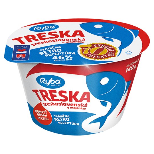 Ryba Košice Treska treskoslovenská v majonéze 140 g