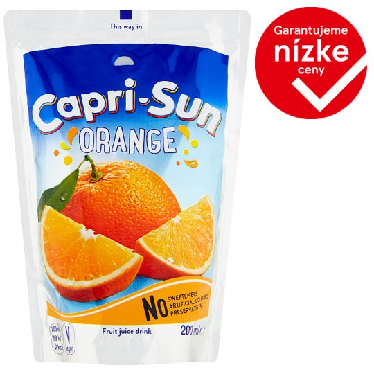 Capri-Sonne Orange nesýtený nealkoholický ovocný nápoj 200 ml
