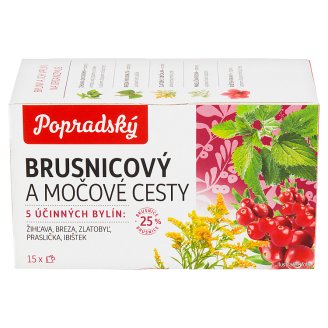 Popradský Brusnicový a močové cesty bylinný čaj 15 x 2 g
