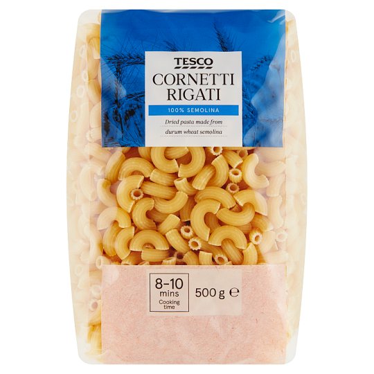 Tesco Cornetti Rigati semolinové sušené cestoviny 500 g