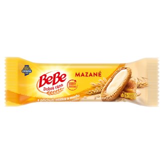 Opavia BeBe Dobré ráno mazané s mliekom s príchuťou medu cereálne sušienky 50 g