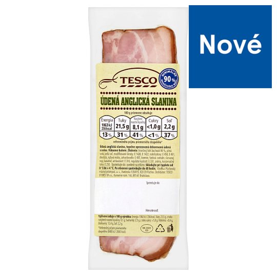Tesco Údená anglická slanina 200 g
