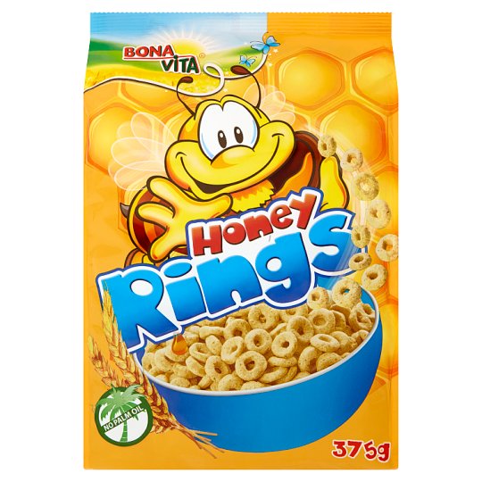 Bona Vita Honey Rings medové cereálne krúžky 375 g