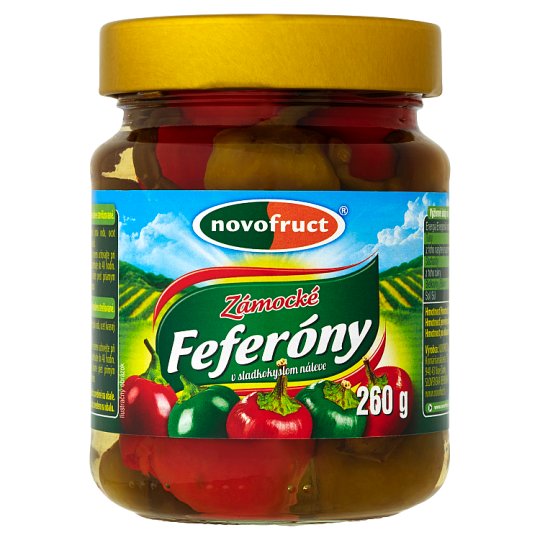 Novofruct Zámocké feferóny v sladkokyslom náleve 260 g