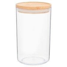Tesco Stacking Round Canister Bamboo Lid 0.95 L