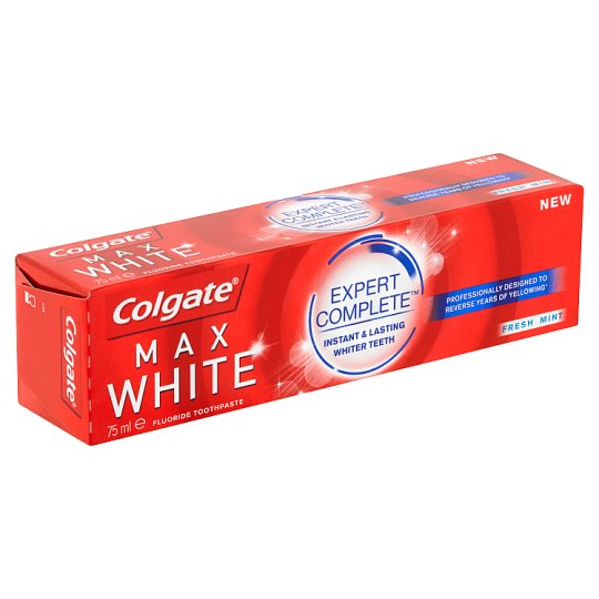 Colgate Max White Expert Complete Fresh Mint Toothpaste 75 Ml Tesco
