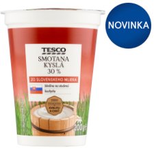 Tesco Smotana kyslá 30% 200 g