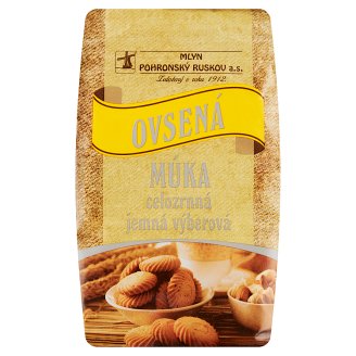 Mlyn Pohronský Ruskov Ovsená múka celozrnná jemná-výberová 800 g