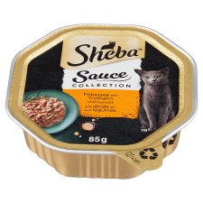 Sheba Sauce Collection Complete Wet Food for Adult Cats with Turkey and Vegetables 85 g