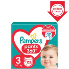 Pampers Pants Size 3, 128 Nappies, 6kg-11kg