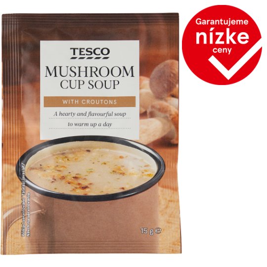 Tesco Instantná hubová polievka s krutónmi 15 g