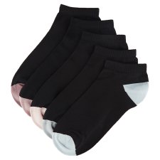 F&F 5 kusov dámske ponožky M-L, Čierna