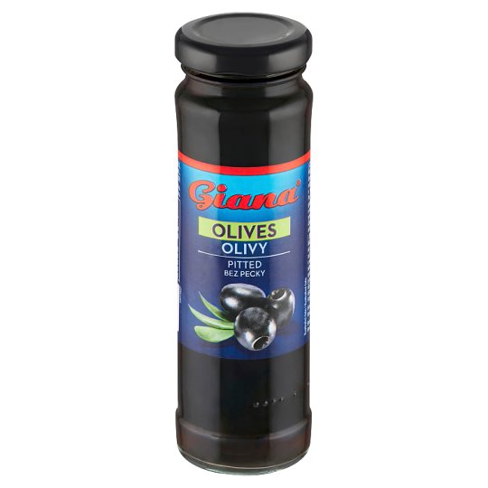 Giana Španielske čierne olivy bez kôstky v slanom náleve 140 g