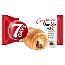 7 Days Double Max Croissant with Cocoa and Vanilla Flavour Fillings 80 g