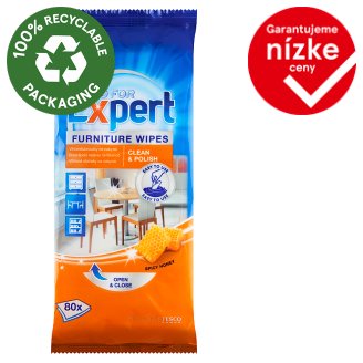 Go For Expert Spicy Honey vlhčené ošetrujúce obrúsky na nábytok 80 ks