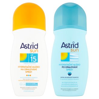 Astrid Sun Hydratačné mlieko na opaľovanie v spreji OF 15 200 ml + mlieko po opaľovaní 200 ml