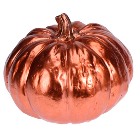 image 1 of Pumpkin with Metal Finish Small