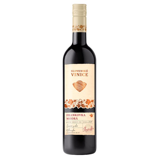 Slovenské Vinice Frankovka modrá slovenské akostné odrodové červené suché víno 0,75 l