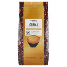 Tesco Crema pražená zrnková káva 1 kg