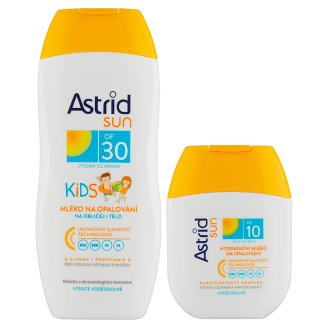 Astrid Sun Detské mlieko na opaľovanie OF 30 200 ml + hydratačné mlieko na opaľovanie OF 10 80 ml