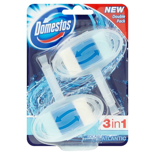 Domestos Atlantic 3 v 1 WC tuhý blok 2 x 40 g