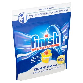 Finish Powerball Quantum Max Lemon Sparkle tablety do umývačky riadu 40 ks 620 g