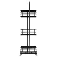 Tesco Home Smart Storage Three-Tier Basket Black