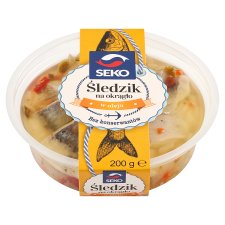 Seko Pieces of Marinated Herring Fillet without Skin with Marinated Onion in Rapeseed Oil 200 g