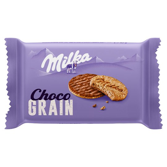 Milka Choco Grain Biscuits Half Dipped, Milk Chocolate 42 g - Tesco ...