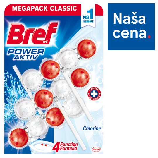 Bref Power Aktiv Chlorine tuhý WC blok 3 x 50 g