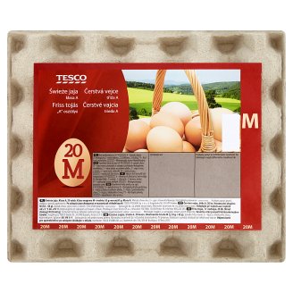Tesco Čerstvé vajcia M 20 ks