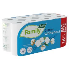 Tento Family Cotton Whiteness toaletný papier 2 vrstvy 16 kotúčov