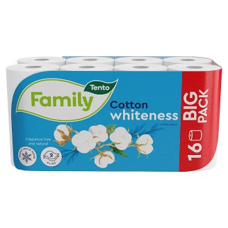 Tento White prírodný odolný toaletný papier bez vône 16 ks