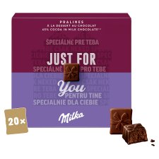 Milka Just for You Box of Chocolates, Cocoa Filling 110 g