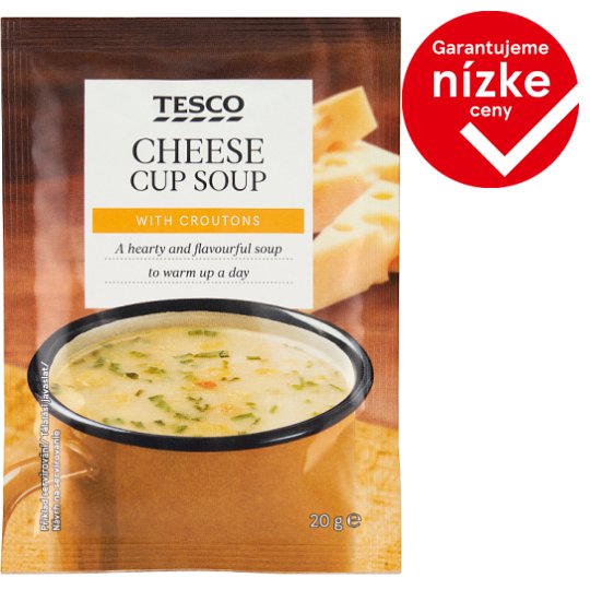 Tesco Instantná krémová syrová polievka s krutónmi 20 g
