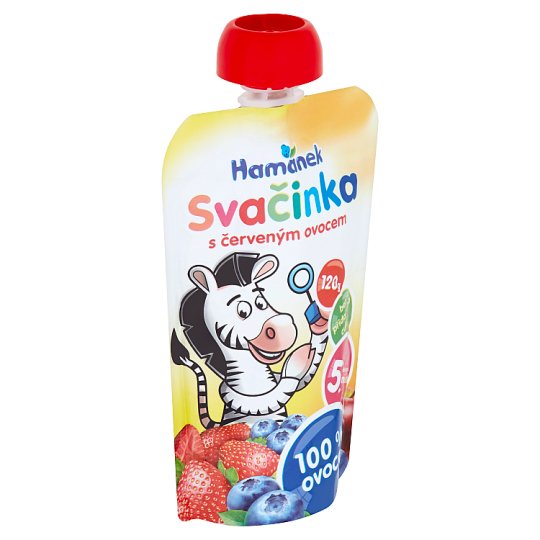 Hamánek Svačinka Dojčenská výživa desiata s červeným ovocím 120 g