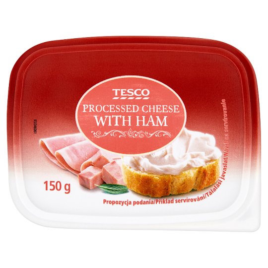 Tesco Roztierateľný tavený syr so šunkou 150 g