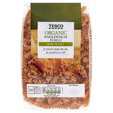 Tesco Organic Wholewheat Fusilli 500 g