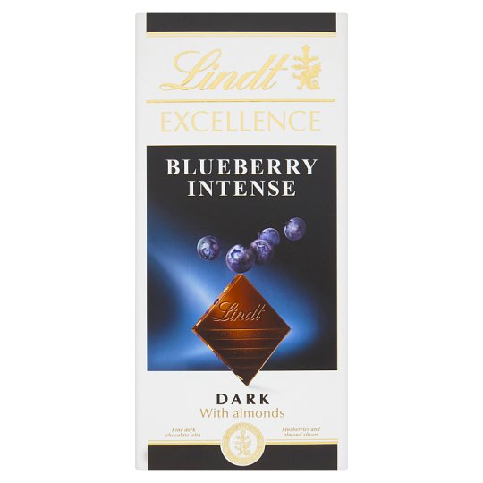 Lindt Excellence Horká čokoláda s kúskami mandlí a čučoriedok 100 g